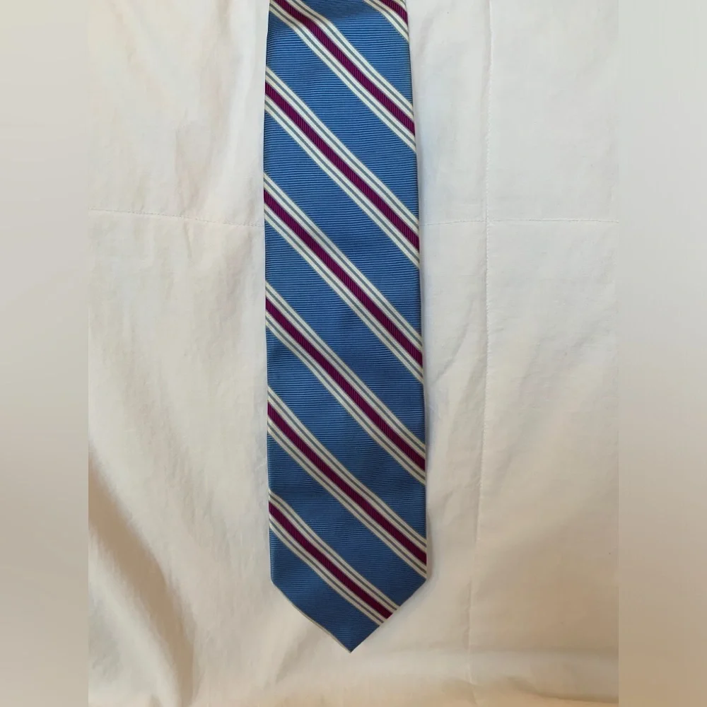 Men’s Blue Striped Brooks Brothers Tie - Picture 4 of 4